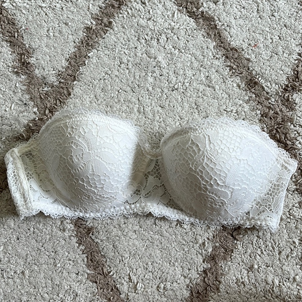 White Lace Bandeau Bra